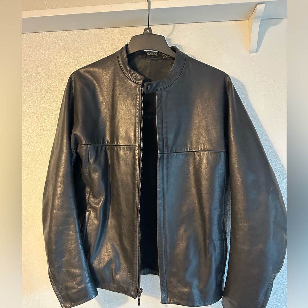 DKNY Men’s Leather Jacket Medium Racer